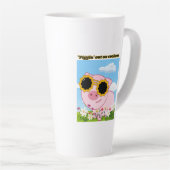 引用文豚 – 涼しさに豚 カフェラテマグ (右アングル)