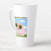 引用文豚 – 涼しさに豚 カフェラテマグ (左アングル)