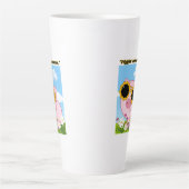 引用文豚 – 涼しさに豚 カフェラテマグ (正面)