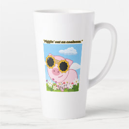 引用文豚 – 涼しさに豚 カフェラテマグ