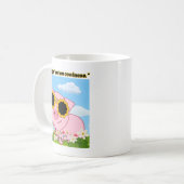 引用文豚 – 涼しさに豚 コーヒーマグカップ (正面左)