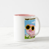 引用文豚 – 涼しさに豚 ツートーンマグカップ (正面右)