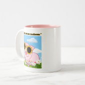 引用文豚 – 涼しさに豚 ツートーンマグカップ (正面左)