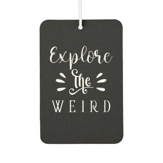 引用文風変わりタイポグラフィデザインの探索 カーエアーフレッシュナー (正面)