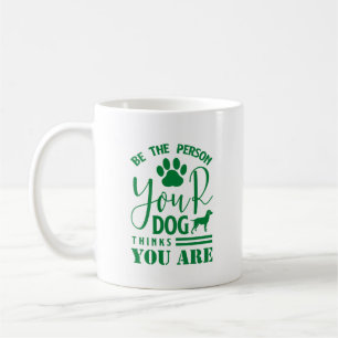引用文:あなたの犬のUが緑考えの人になろう コーヒーマグカップ