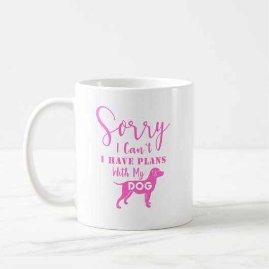 引用文：ごめんなさい、私は犬のピンクと計画を持っている コーヒーマグカップ (左)