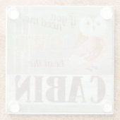 引用文|のフクロウは小屋にあります ガラスコースター (裏面)