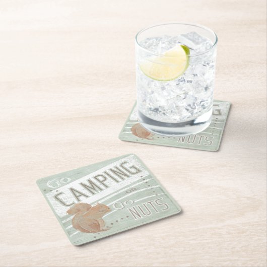 引用文|はキャンプすることを行きますかまたは興奮します スクエアペーパーコースター (インサイチュ)