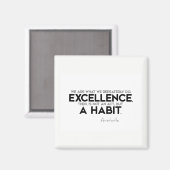 引用文：アリストテレス：卓越性は習慣である マグネット (正面/裏面)