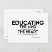 引用文:アリストテレス:心、ハートを教育する ポストカード (正面/裏面)