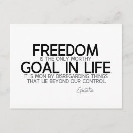 引用文：エピテトス：自由：価値のあるゴール ポストカード