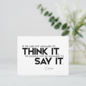 引用文:キケロ考え:言ってみろ ポストカード (スタンド正面)