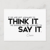 引用文:キケロ考え:言ってみろ ポストカード (正面)