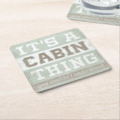 引用文 |キャビンのモノだ スクエアペーパーコースター (アングル)