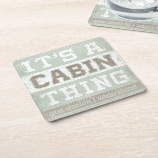 引用文 |キャビンのモノだ スクエアペーパーコースター (アングル)