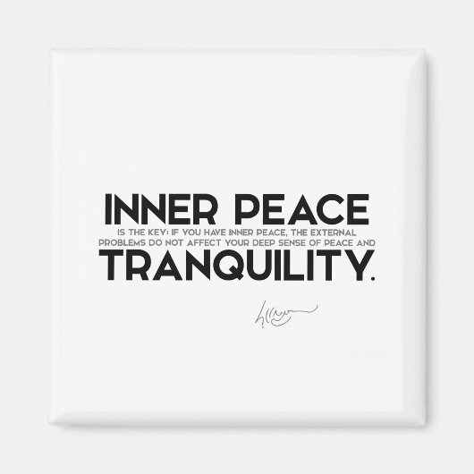 引用文：ダライラマ – 内面平和は鍵 マグネット (正面)