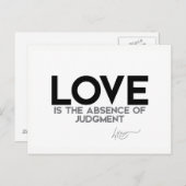 引用文：ダライラマ – 愛，裁き ポストカード (正面/裏面)