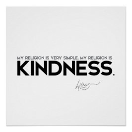 引用文：ダライラマ：私の宗教は親切である ポスター