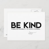 引用文：ダライラマ – 親切に ポストカード (正面/裏面)