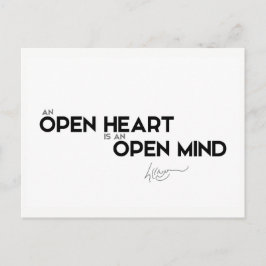 引用文：ダライラマ – 開いたハート、開いた心 ポストカード
