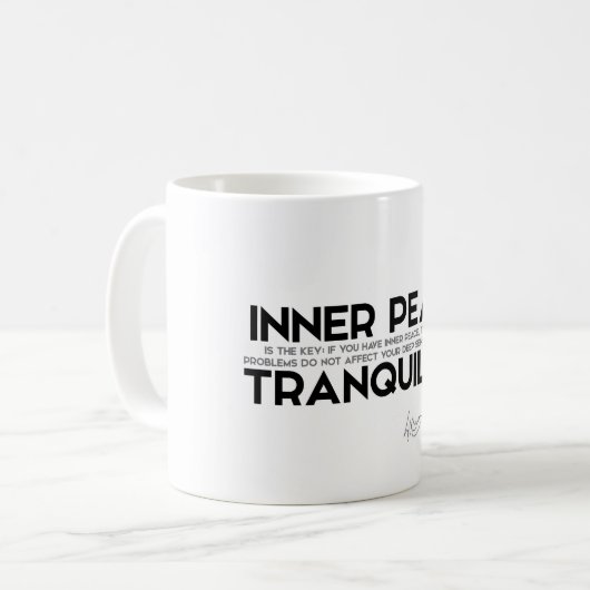 引用文: ダライ・ラマ-内部の平和 コーヒーマグカップ (正面左)