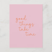 引用文(ピンク感動的とオレンジ)  ポストカード (正面)