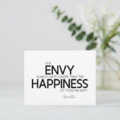 引用文：ヘラクリタス：妬みは常に長く続く ポストカード (スタンド正面)