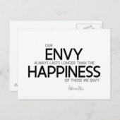 引用文：ヘラクリタス：妬みは常に長く続く ポストカード (正面/裏面)