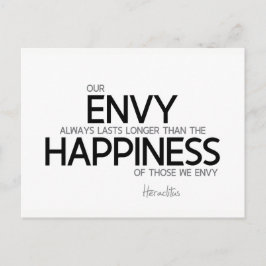引用文：ヘラクリタス：妬みは常に長く続く ポストカード