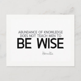 引用文：ヘラクリタス：賢くせよ ポストカード