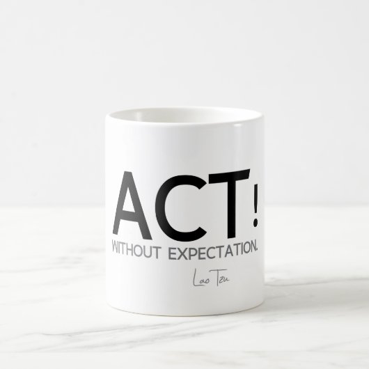 引用文: ラオス語Tzu: 予想のない行為 コーヒーマグカップ (中央)