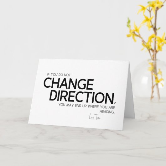 引用文: ラオス語Tzu: 方向を変えて下さい カード (黄色い花)