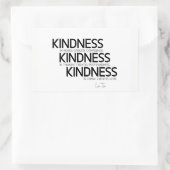 引用文：ラオスTzu：優しさ 長方形シール (バッグ)