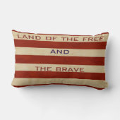 引用文-ヴィンテージアメリカ国旗の枕 ランバークッション (裏面)