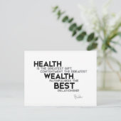 引用文：仏：健康：素晴らし贈物 ポストカード (スタンド正面)