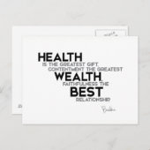 引用文：仏：健康：素晴らし贈物 ポストカード (正面/裏面)