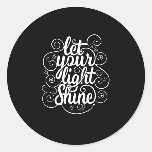 引用文 – 光を輝かせる – 暗い ラウンドシール (正面)