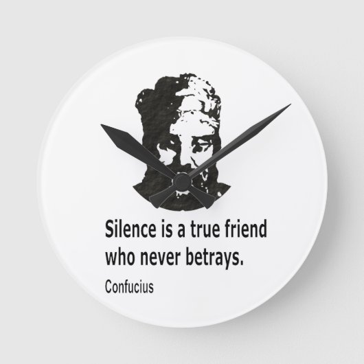 引用文（孔子） ラウンド壁時計 (正面)