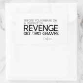 引用文：孔子：復讐の旅 長方形シール (バッグ)