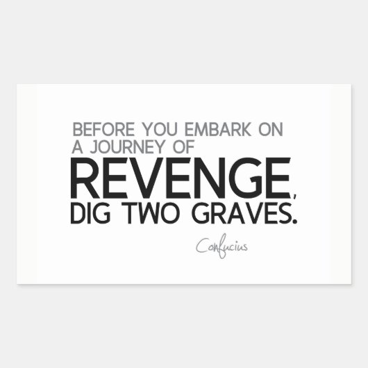 引用文：孔子：復讐の旅 長方形シール (正面)