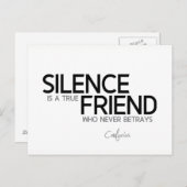 引用文：孔子：沈黙、真の友人 ポストカード (正面/裏面)