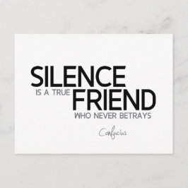 引用文:孔子:沈黙、真の友人 ポストカード