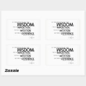 引用文：孔子：知恵：反射、模倣 長方形シール (シート)