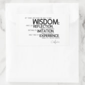 引用文：孔子：知恵：反射、模倣 長方形シール (バッグ)