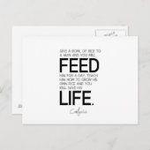 引用文：孔子：米をボウルに入れ、米を育てる ポストカード (正面/裏面)