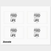 引用文:孔子:米をボウルに入れ、米を育てる 長方形シール (シート)