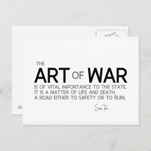 引用文:孫子:戦争、生と死の芸術 ポストカード (正面/裏面)