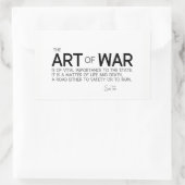 引用文:孫子:戦争、生と死の芸術 長方形シール (バッグ)