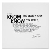 引用文:孫子 – 敵を知る ポスター (正面)