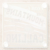 引用文 |山々が呼び出している ガラスコースター (裏面)